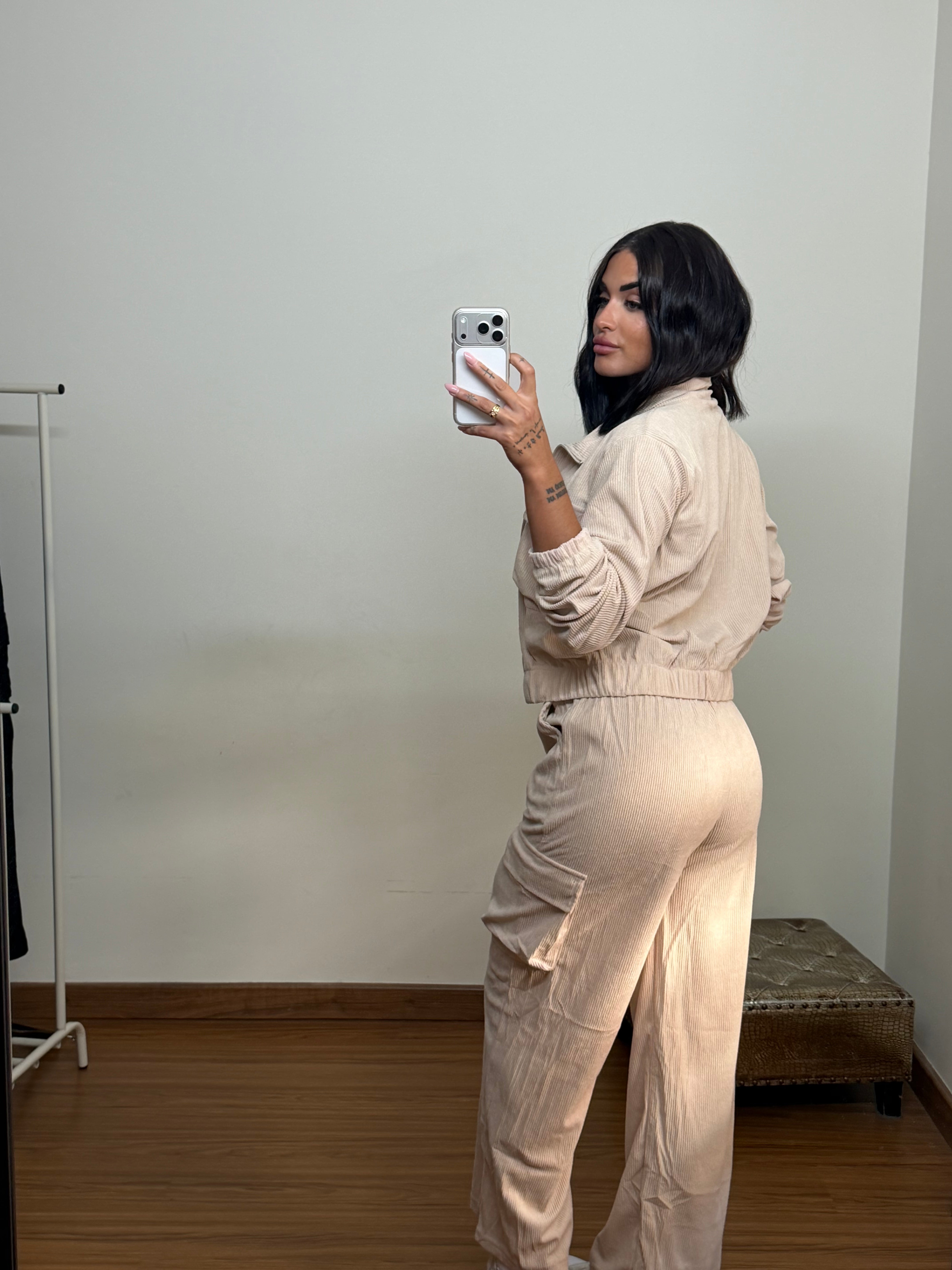 Conjunto pana cargo beige