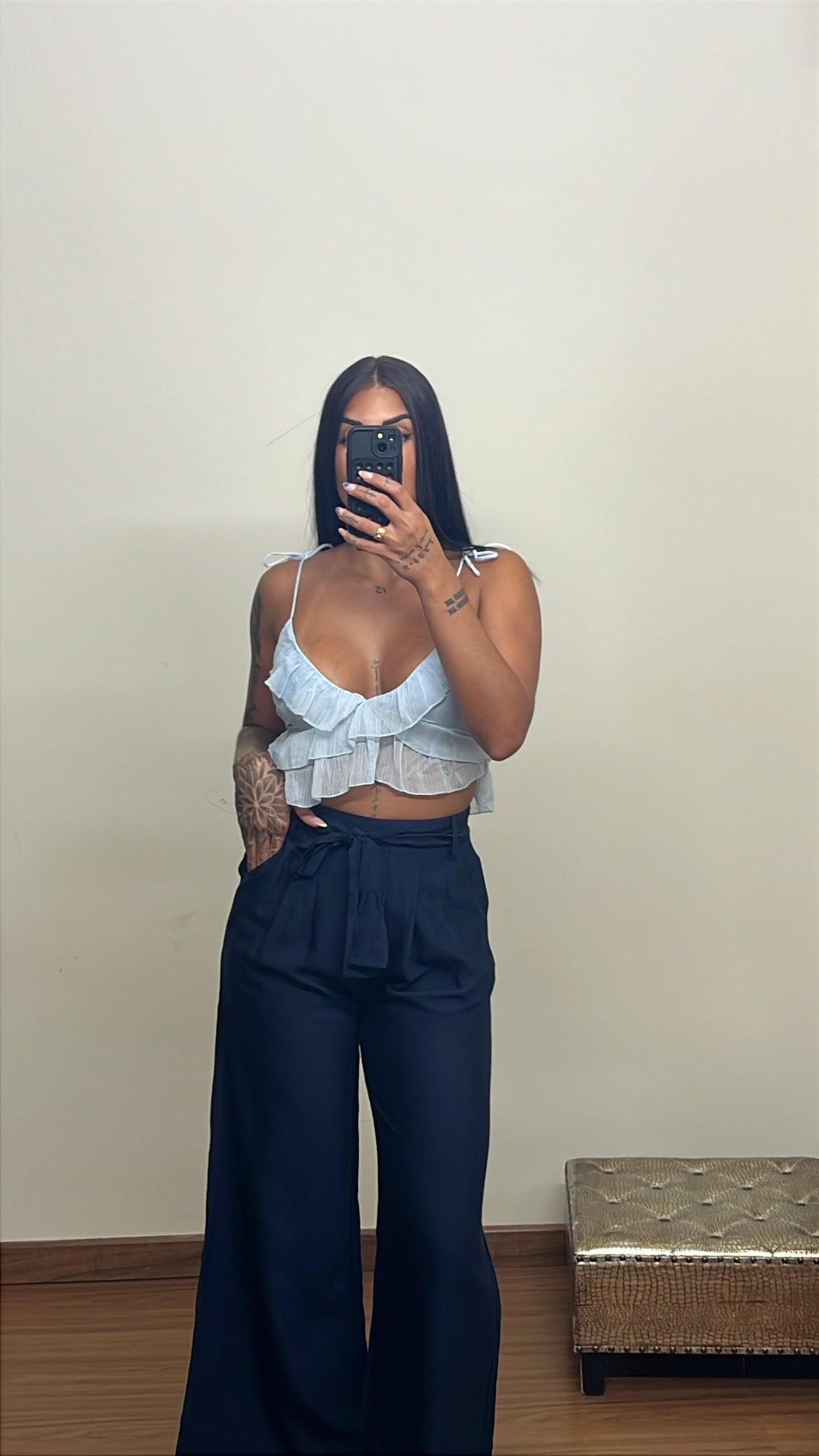 Blusa Estela celeste