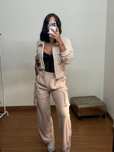 Conjunto pana cargo beige