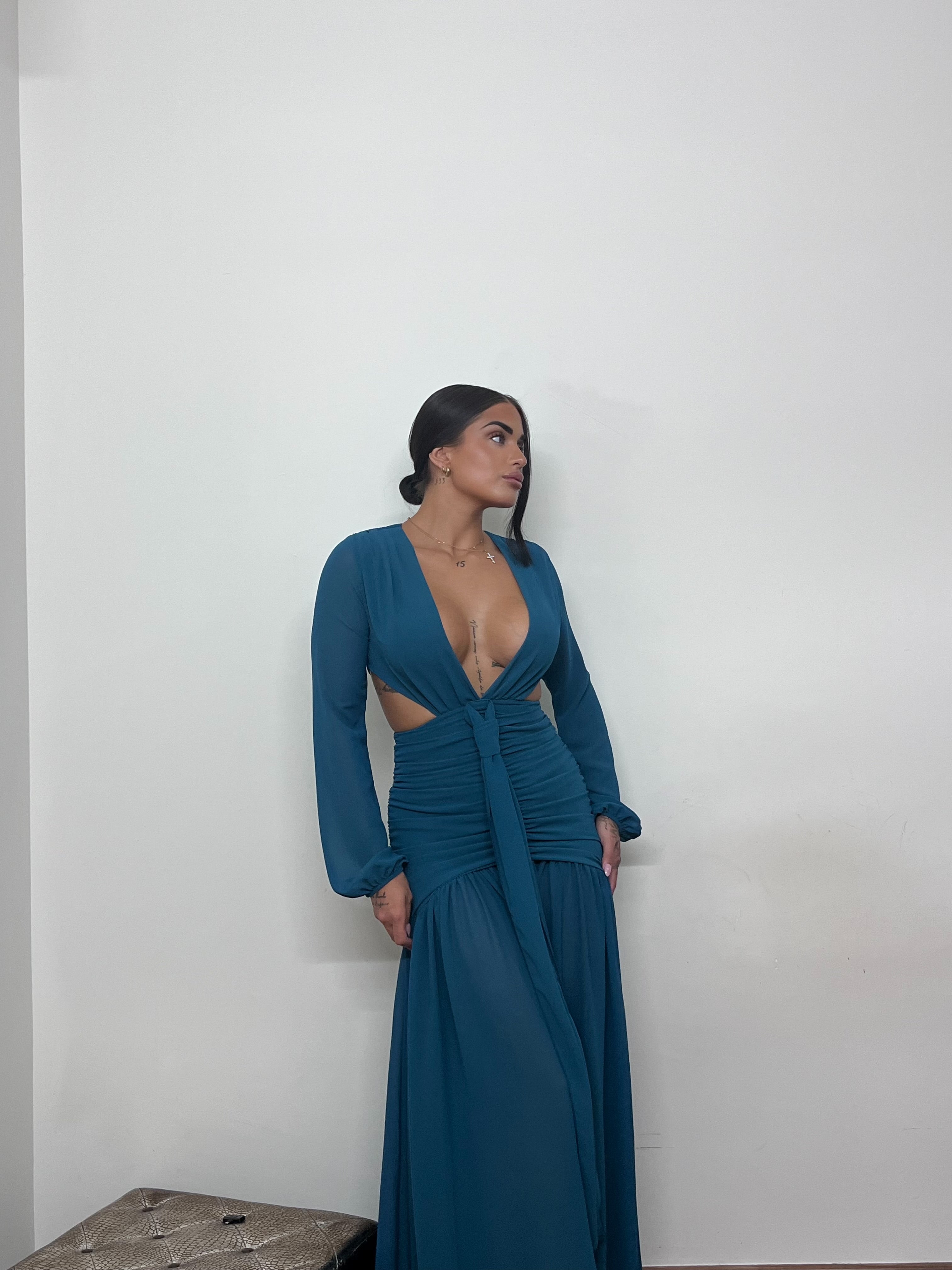 Vestido Roma petróleo