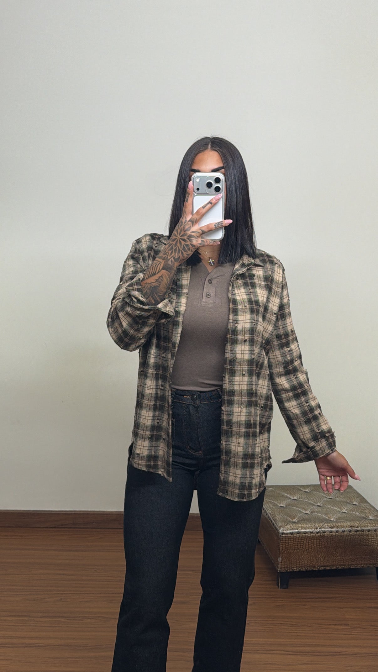 Camisa cuadros rotos