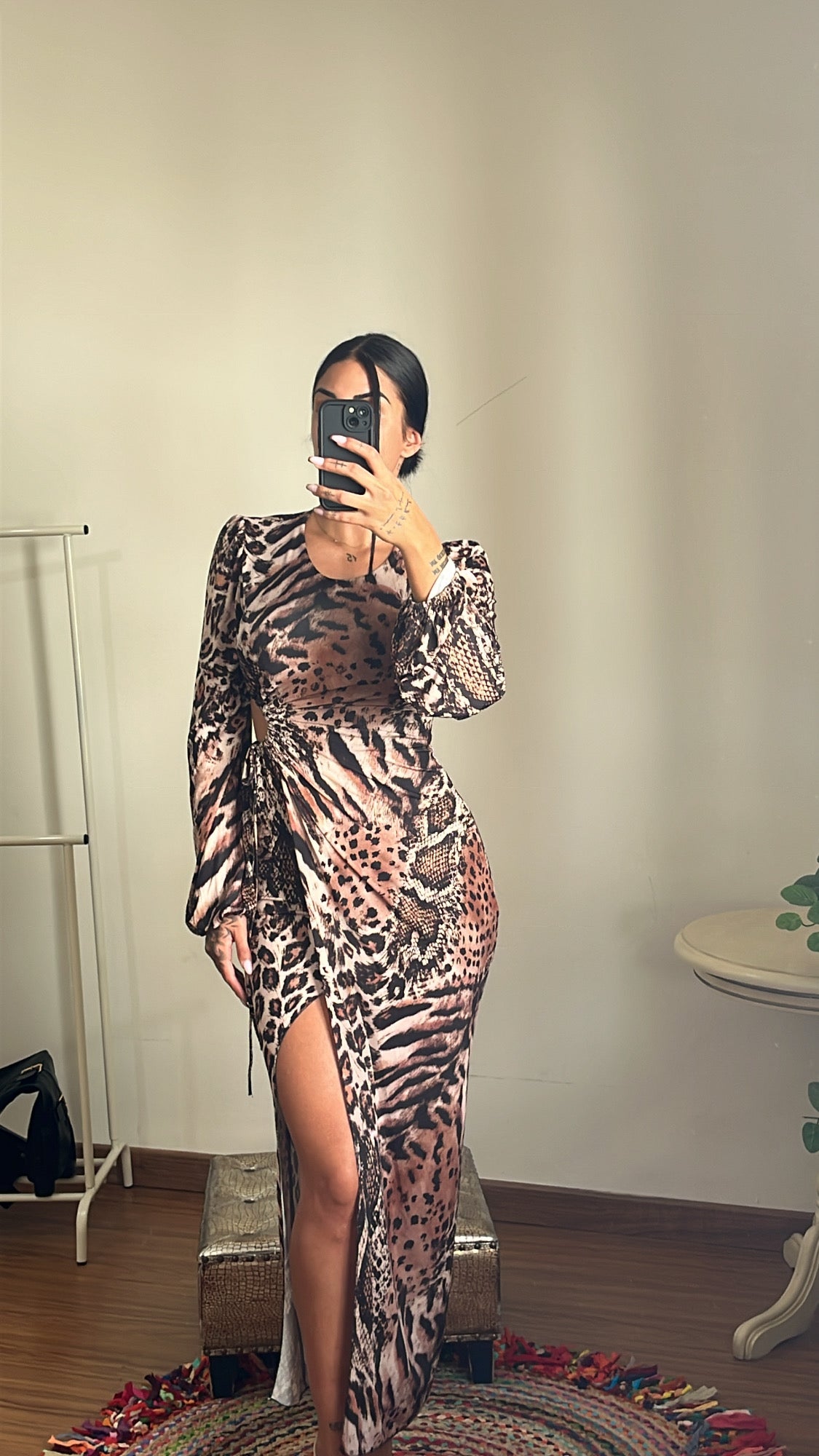 Vestido animal print