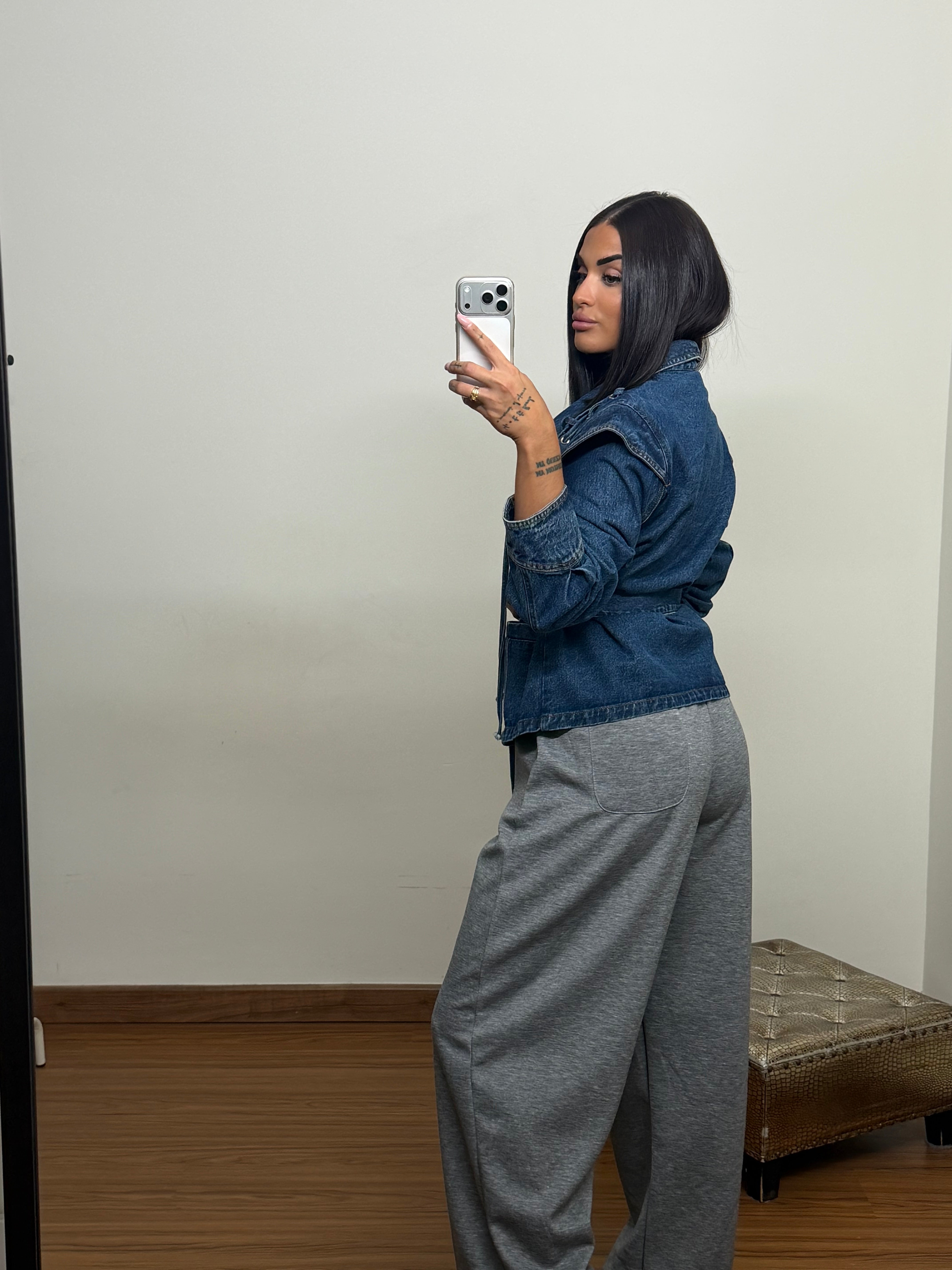 Chaqueta denim corset