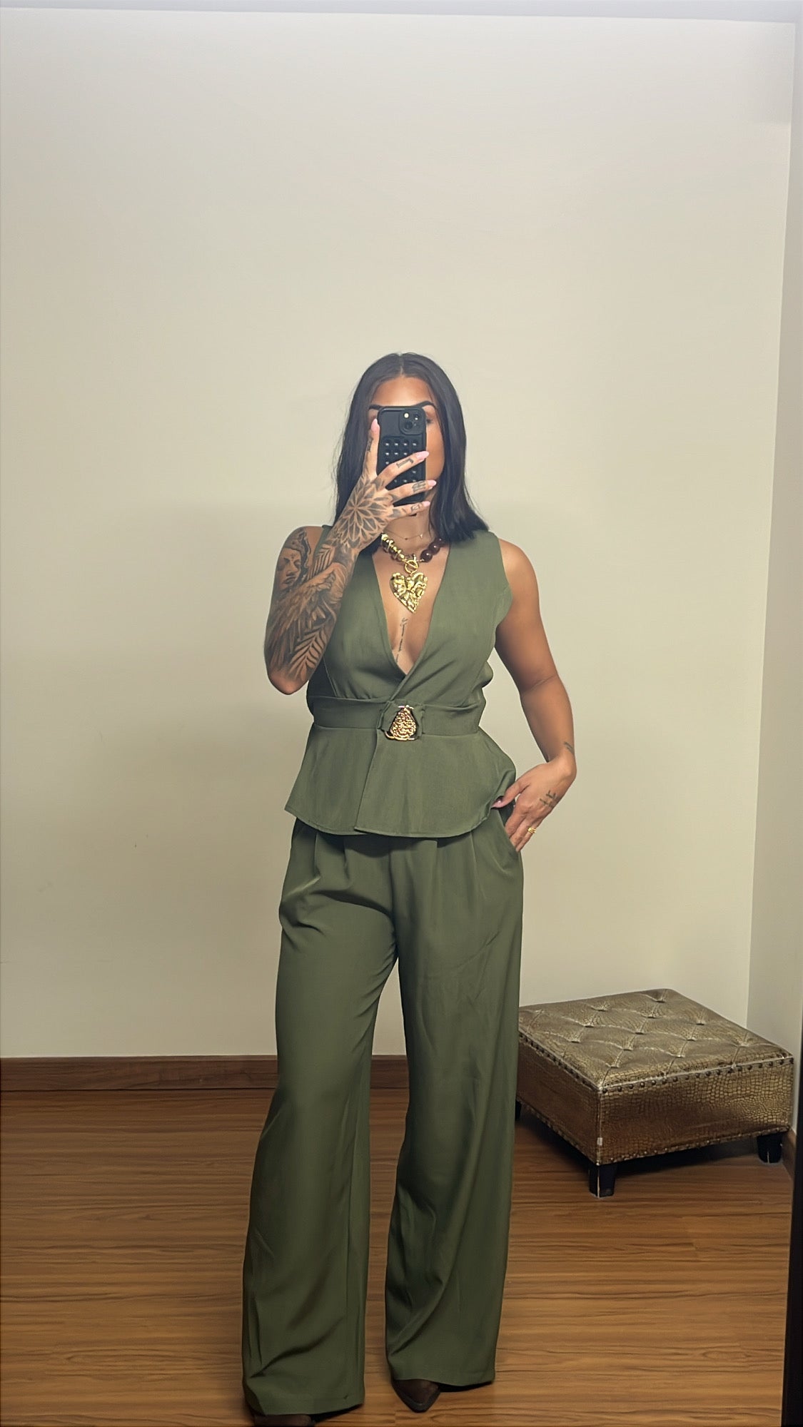 Traje Rosalía verde