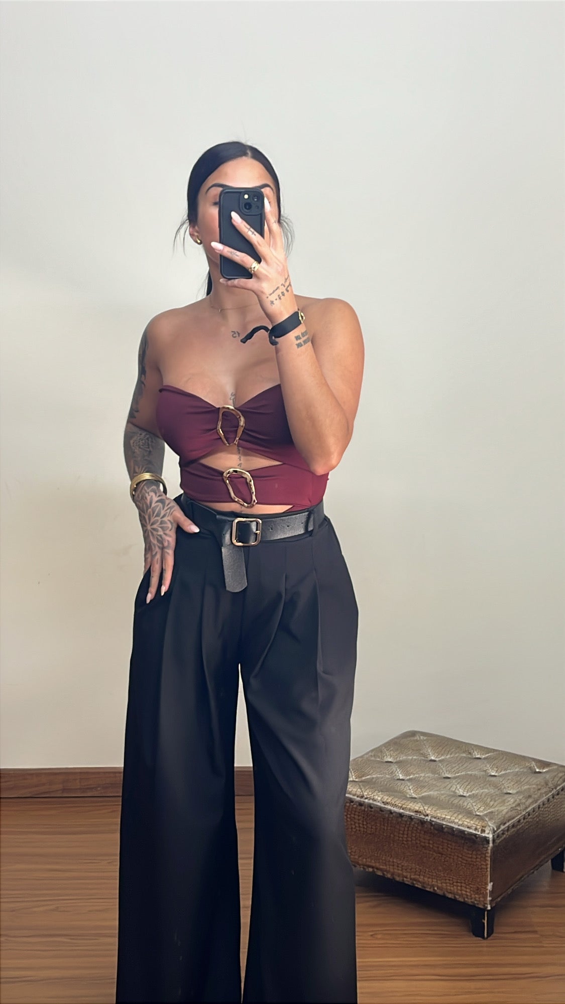 Body doble hebilla vino