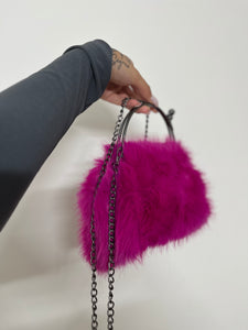 Bolso peluche fucsia