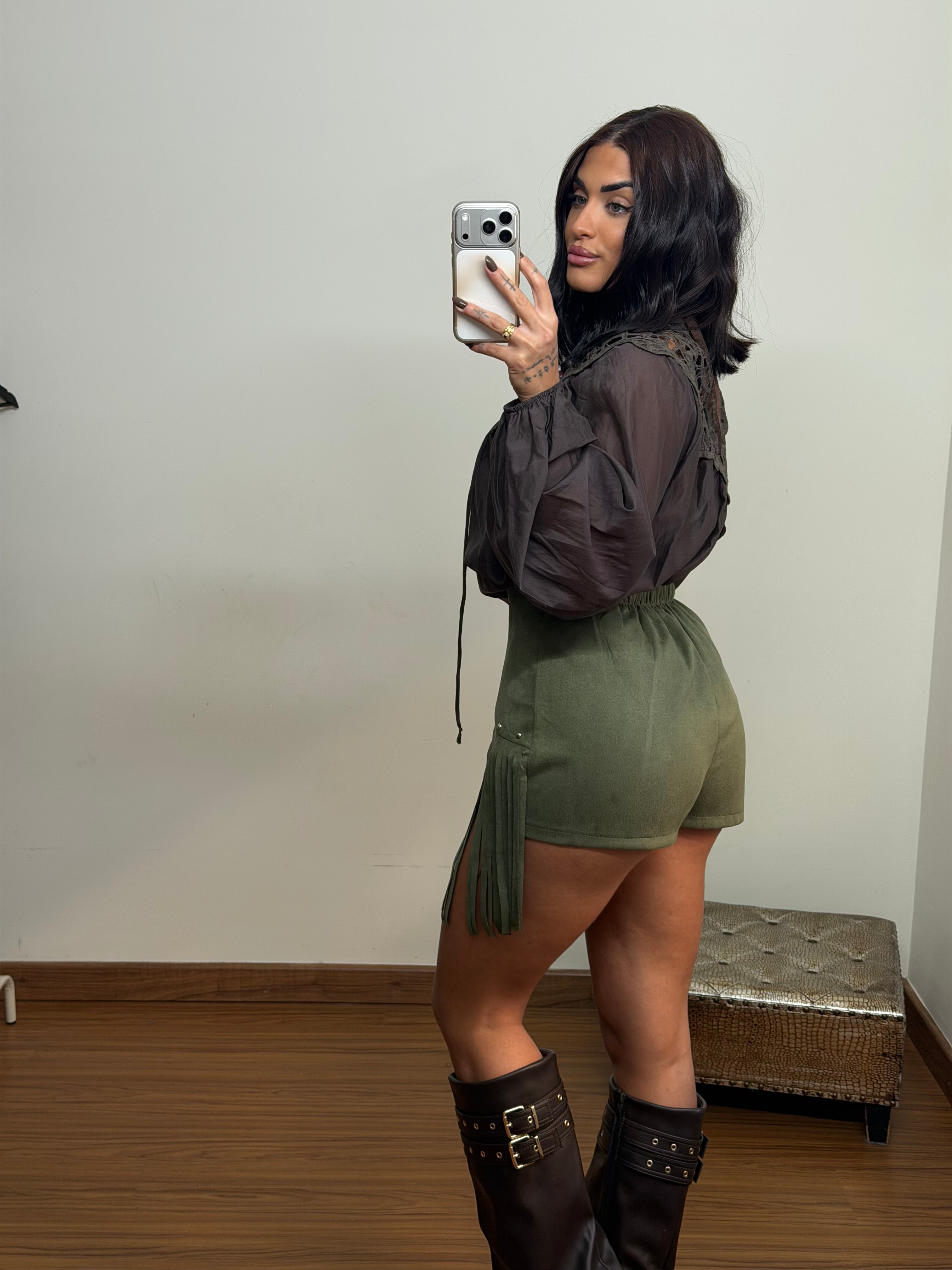 Falda pantalón flecos