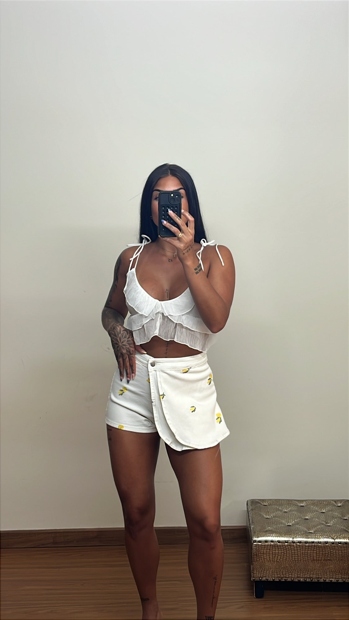 Falda pantalón limones