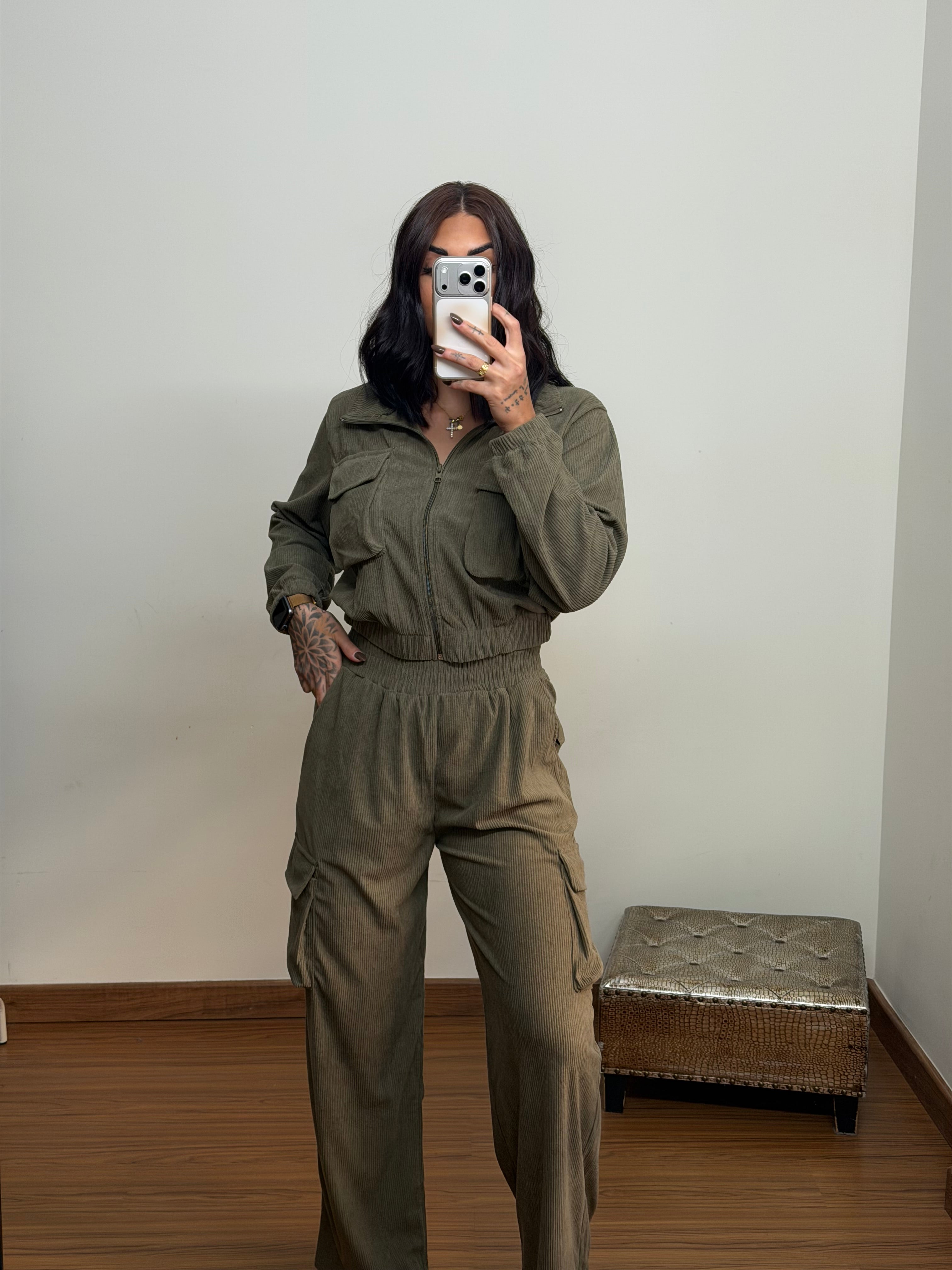 Conjunto pana cargo verde