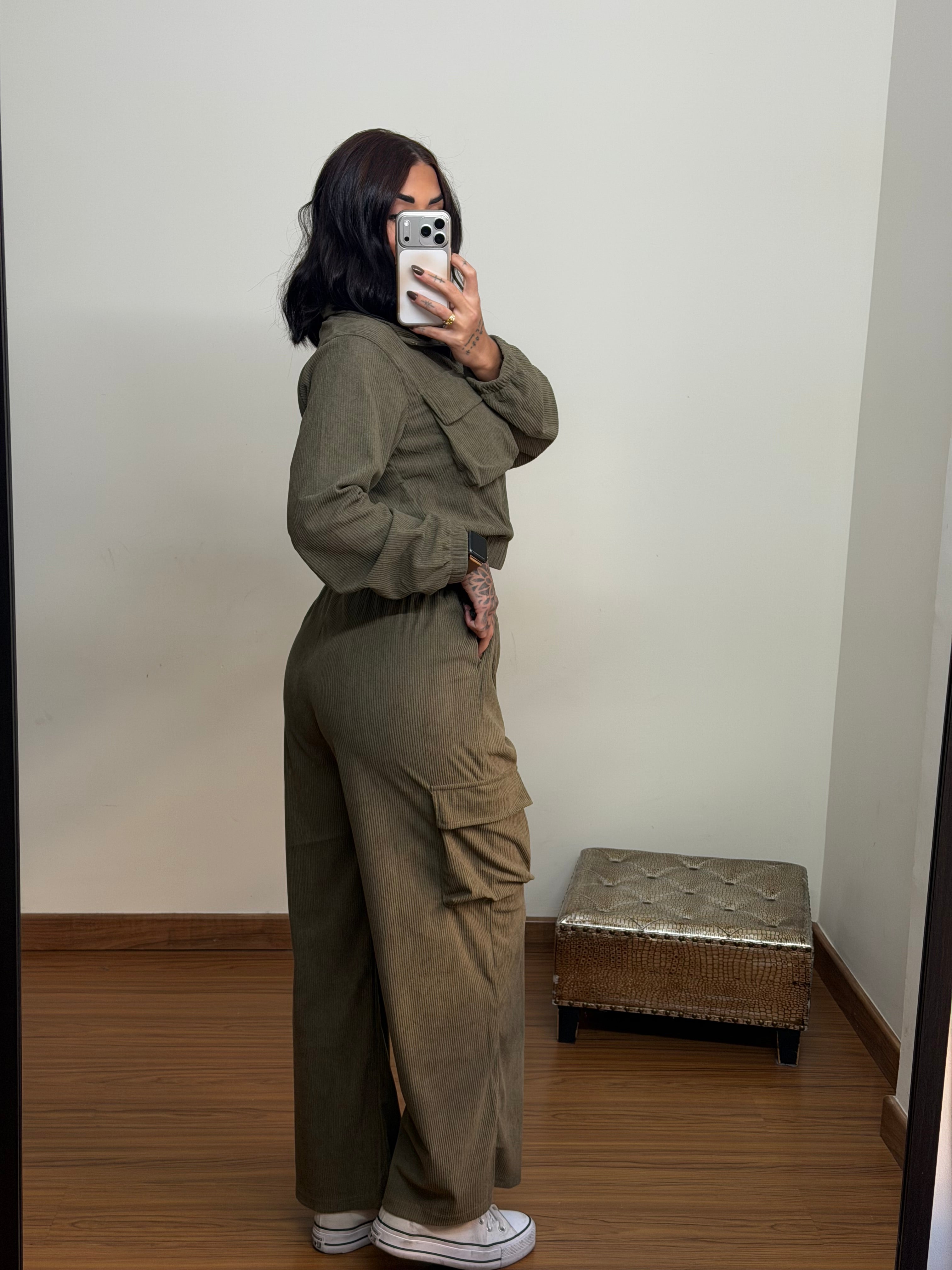 Conjunto pana cargo verde