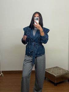 Chaqueta denim corset