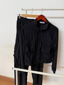 Conjunto cargo pana negro