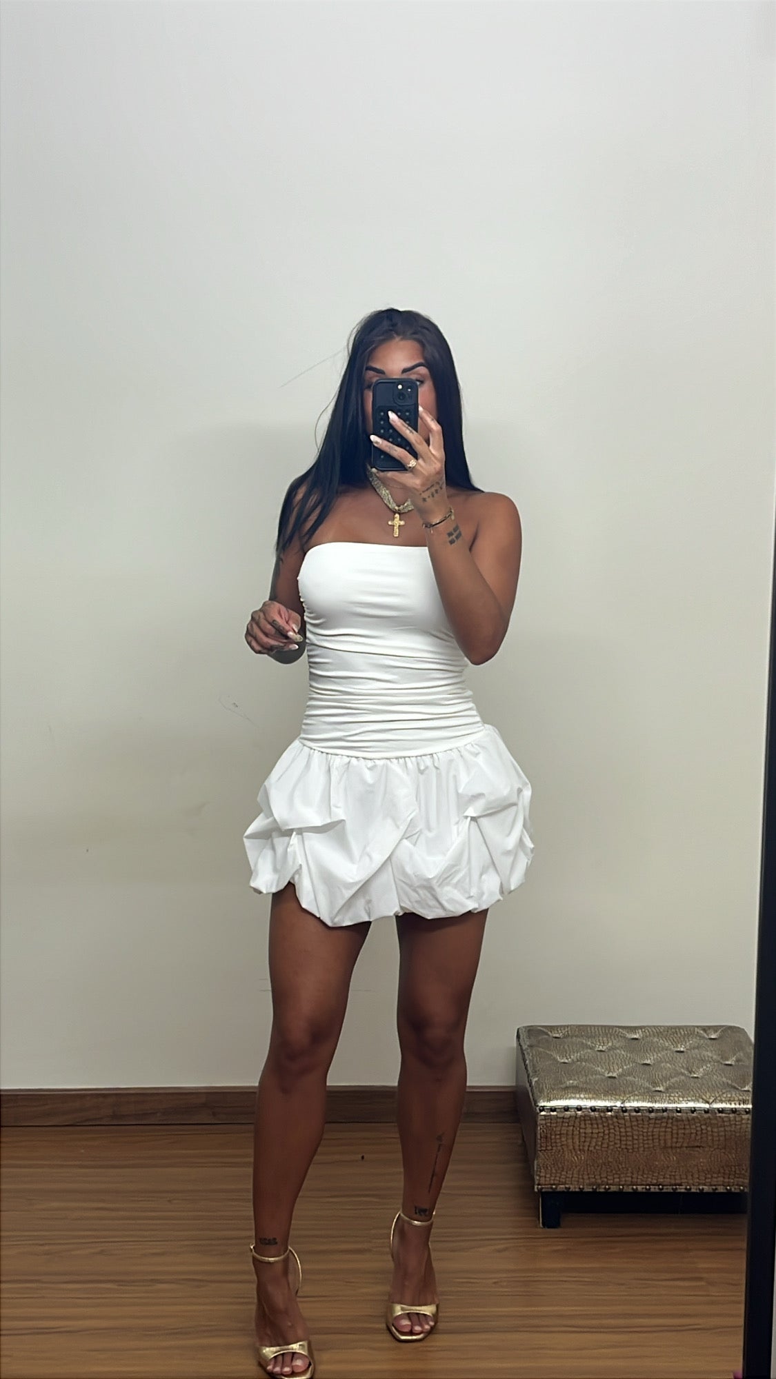 Vestido globo blanco