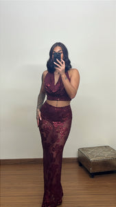 Conjunto gala vino