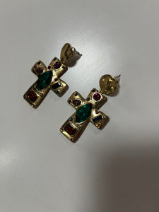 Pendientes cruces multicolor