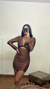 Vestido cleo chocolate