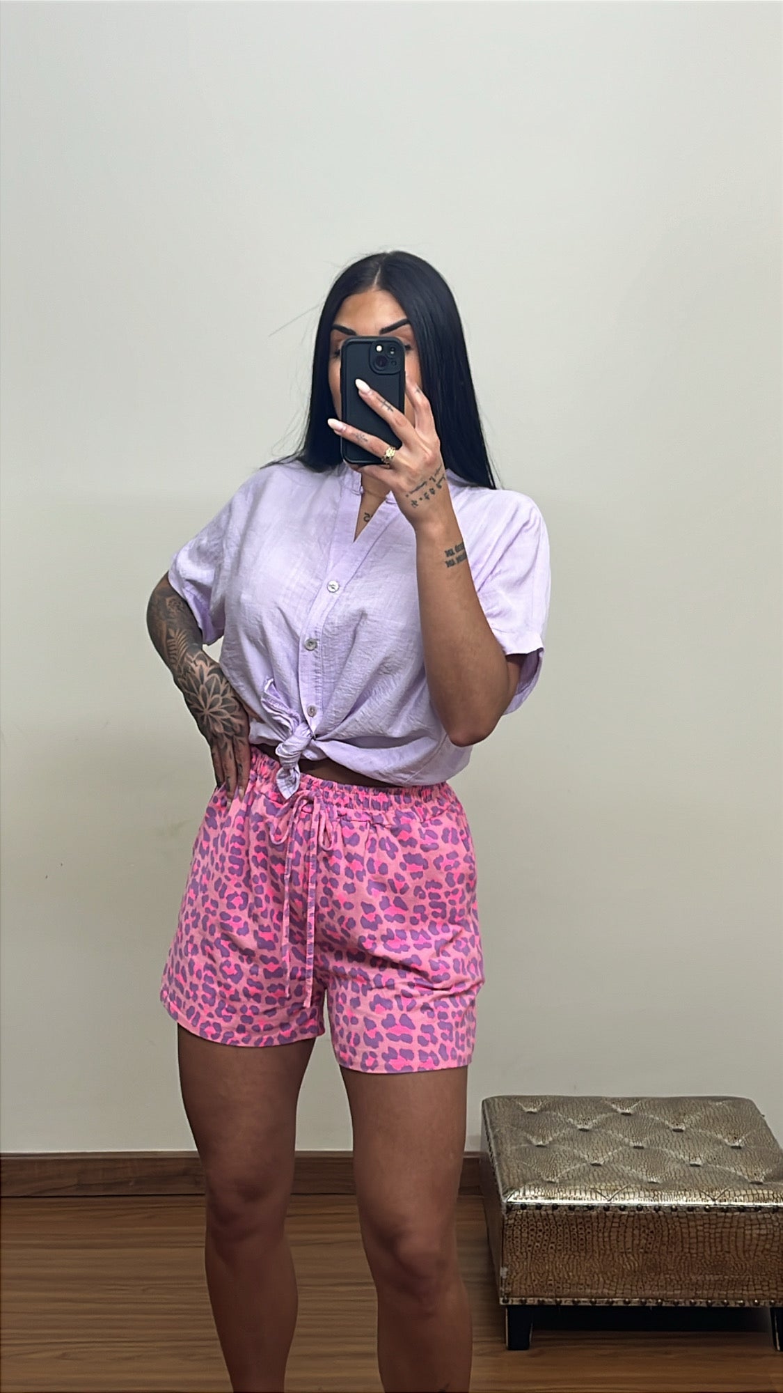 Blusa fluida lila