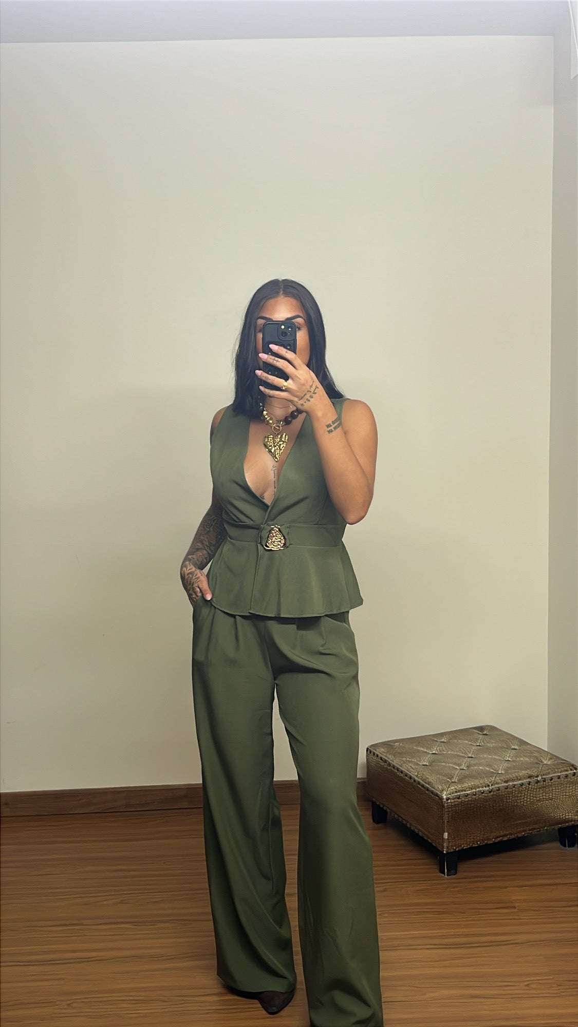 Traje Rosalía verde