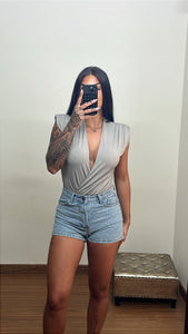 Short denim brillo