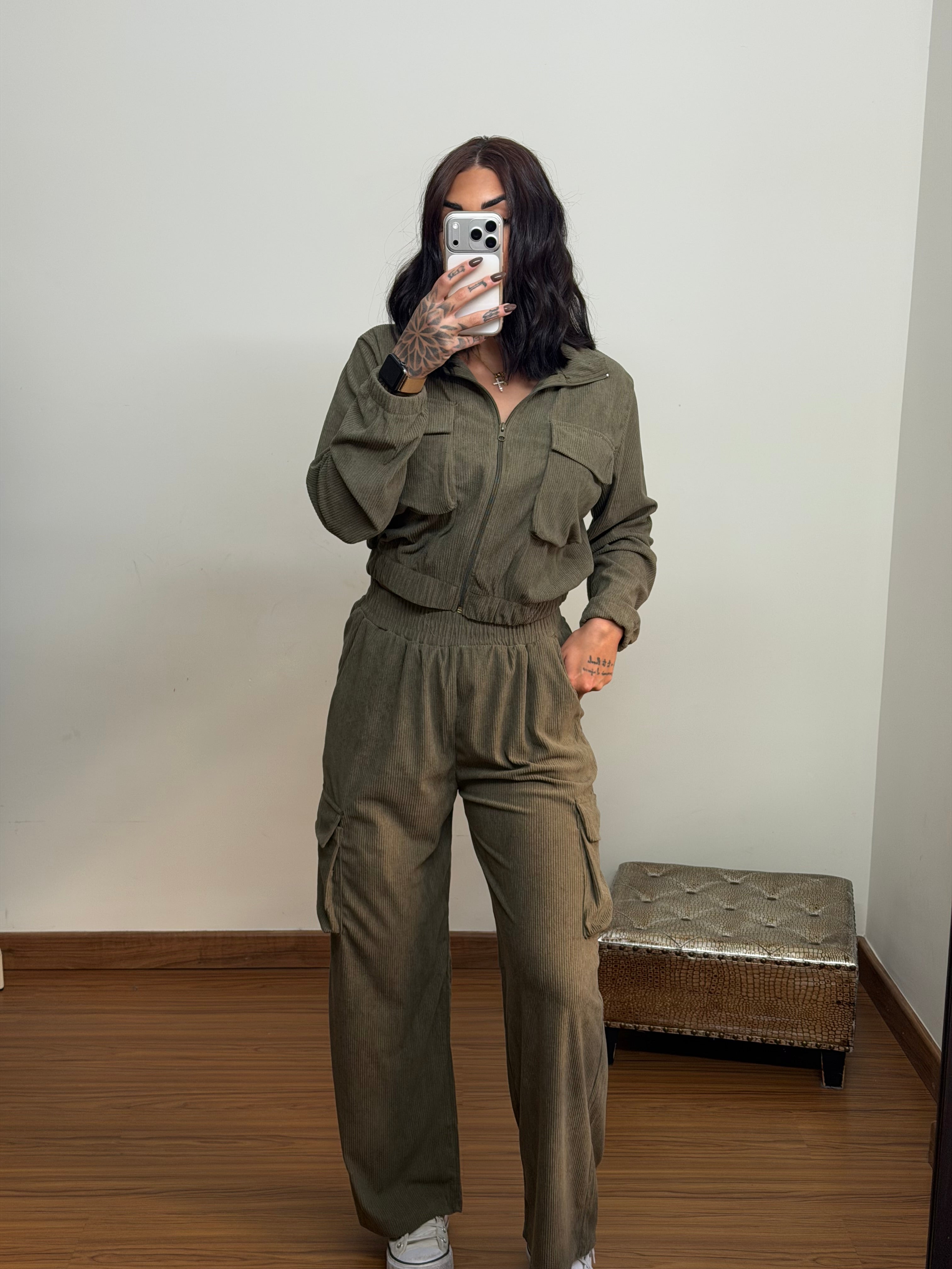 Conjunto pana cargo verde