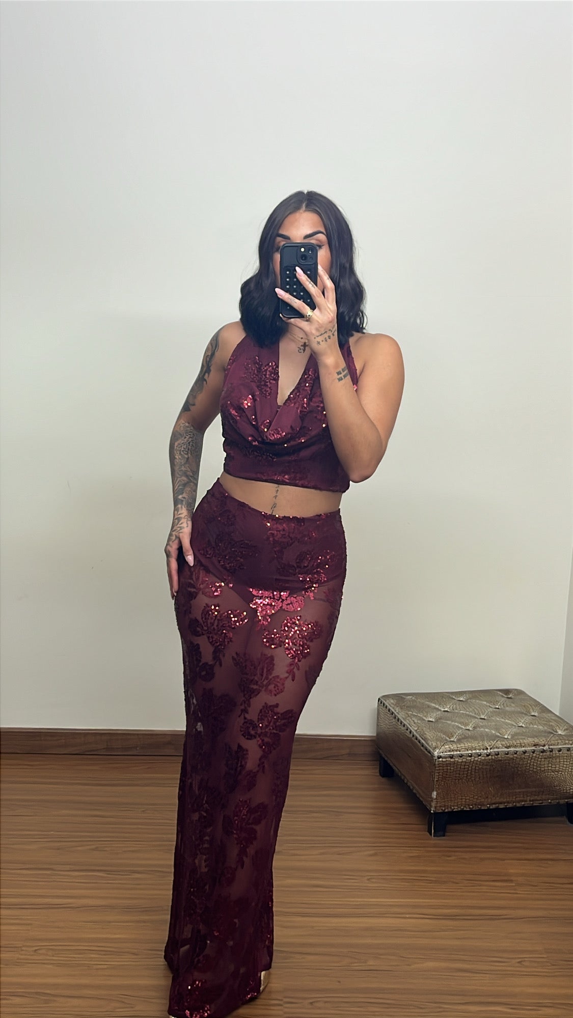 Conjunto gala vino