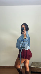 Gabardina crop denim