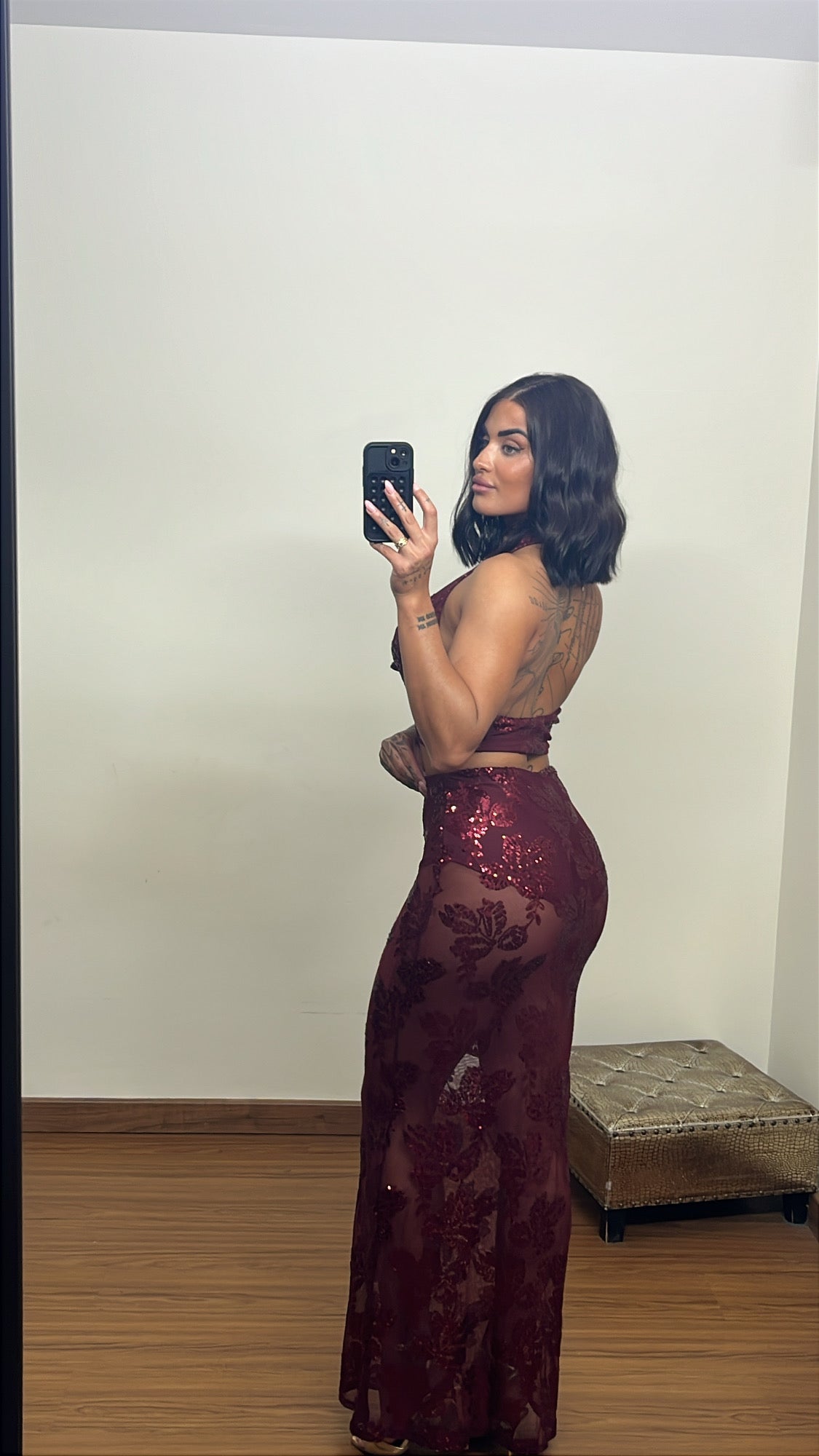 Conjunto gala vino